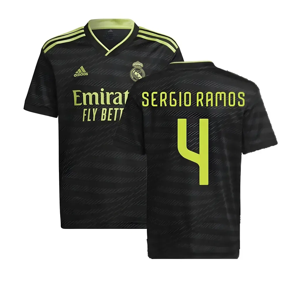Футболка третья Реал Мадрид 2022-23 Sergio Ramos №4 Real Madrid, черный
