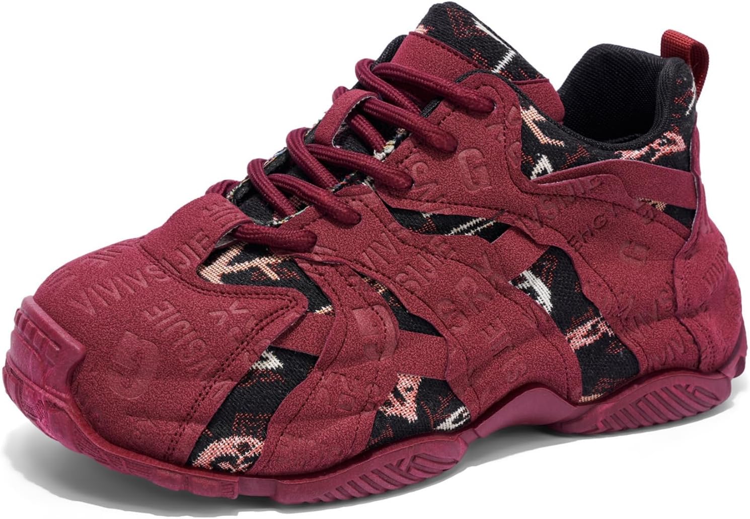 

Мужские спортивные прогулочные кроссовки с шнуровкой, толстыми подошвами в стиле «папа», выполнены из дышащей сетчатой ткани, обеспечивают комфорт и устойчивость при носке Houdbdol, красный