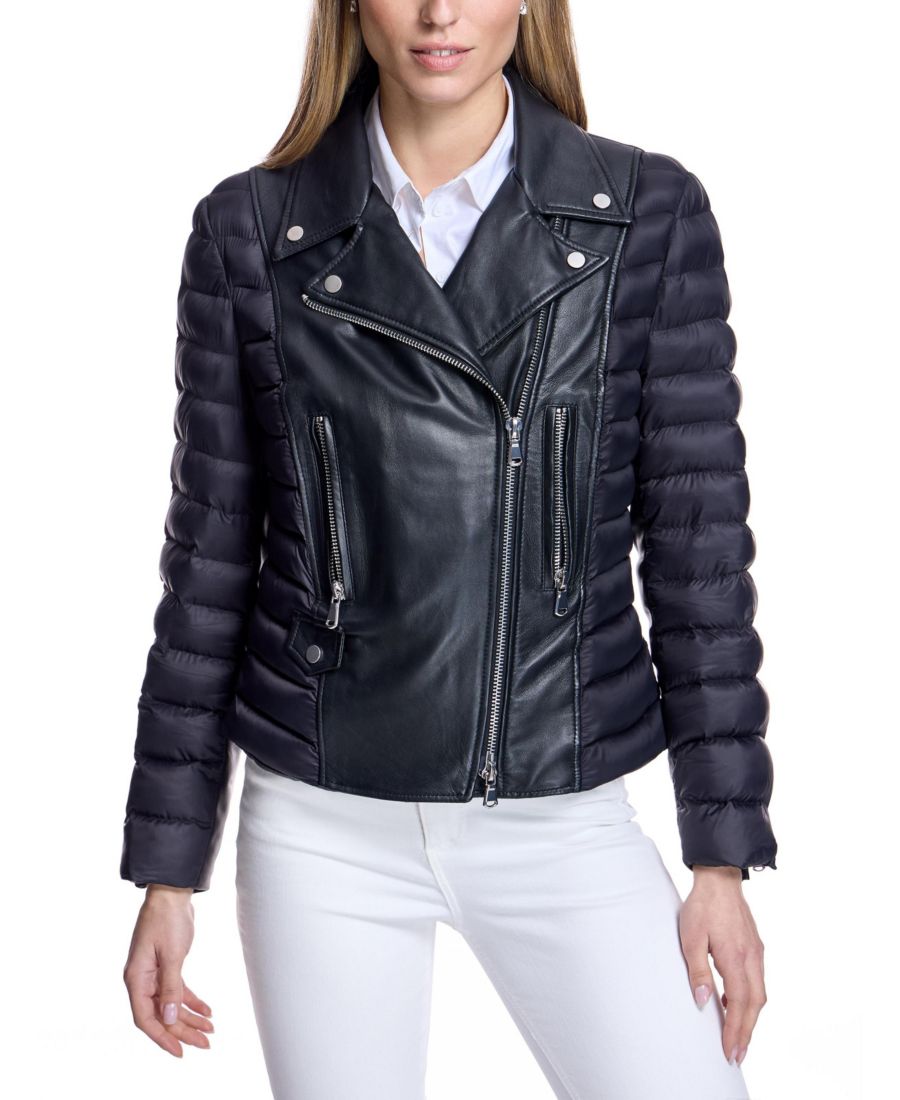 

Женская кожаная пуховая куртка Julia & Stella By Maximilian, Black