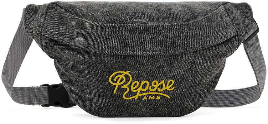 

Детская серая поясная сумка с логотипом Repose AMS
