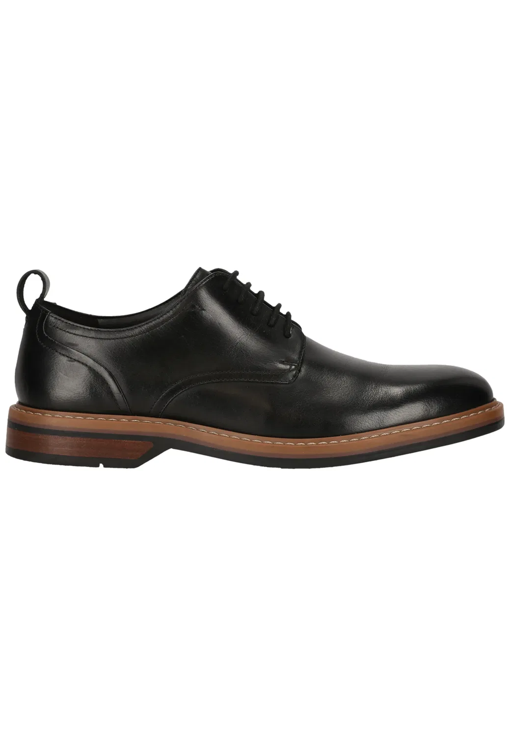 Бизнес-туфли на шнуровке, Clarks, черная кожа — фото 4