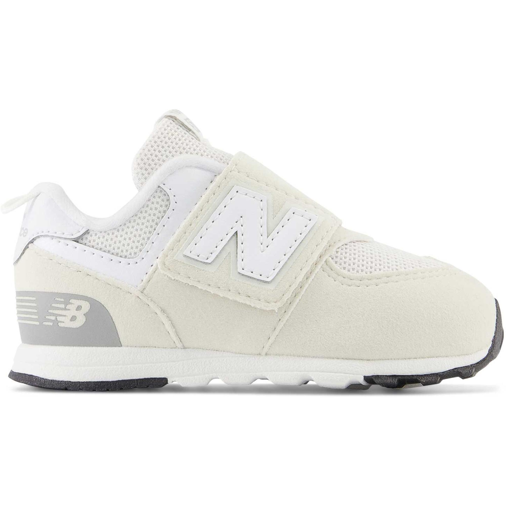 

Детские повседневные туфли Little Kids' 574 New-B на липучке New Balance, Nimbus Cloud/White