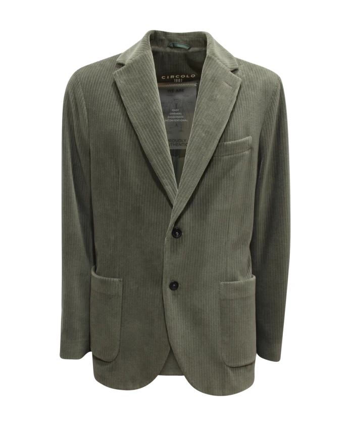 

Бархатный жакет зеленого цвета Circolo 1901, зеленый