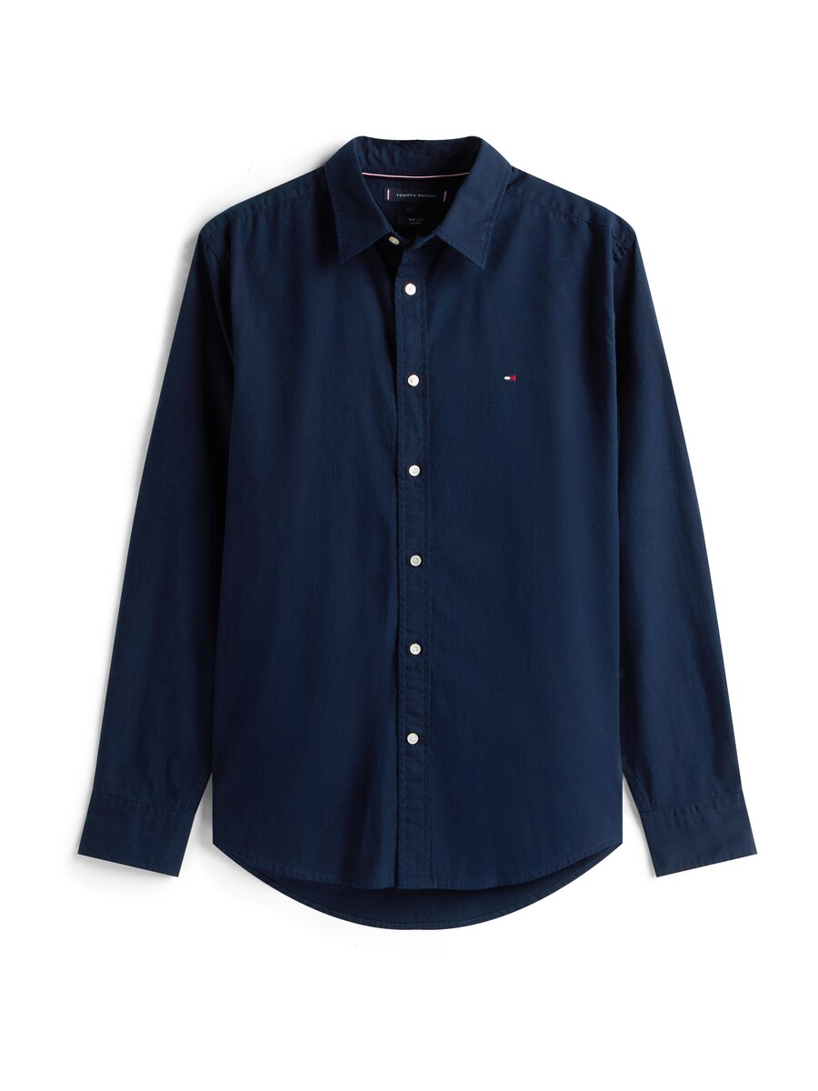 Рубашка Slim Fit на пуговицах TOMMY HILFIGER, темно-синий