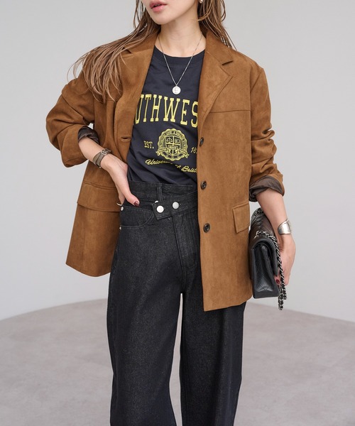 

Футболка с вышивкой, колледжный стиль Bonjour Sagan, темно-синий