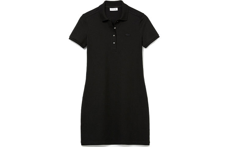 

Платье с короткими рукавами женское черное Lacoste