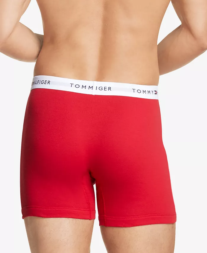 Мужские классические боксеры из хлопка, 3 шт Tommy Hilfiger, коричневый — фото 3
