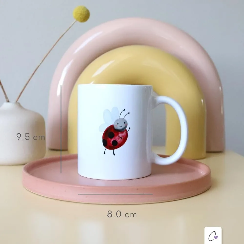 Кружка Odernichtoderdoch Ladybird для детей с иллюстрациями, детский дизайн с животными, подарок, 330 мл — фото 2