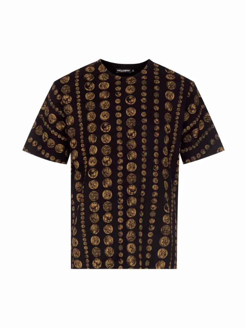 

Хлопковая футболка с принтом Dolce&Gabbana, черный