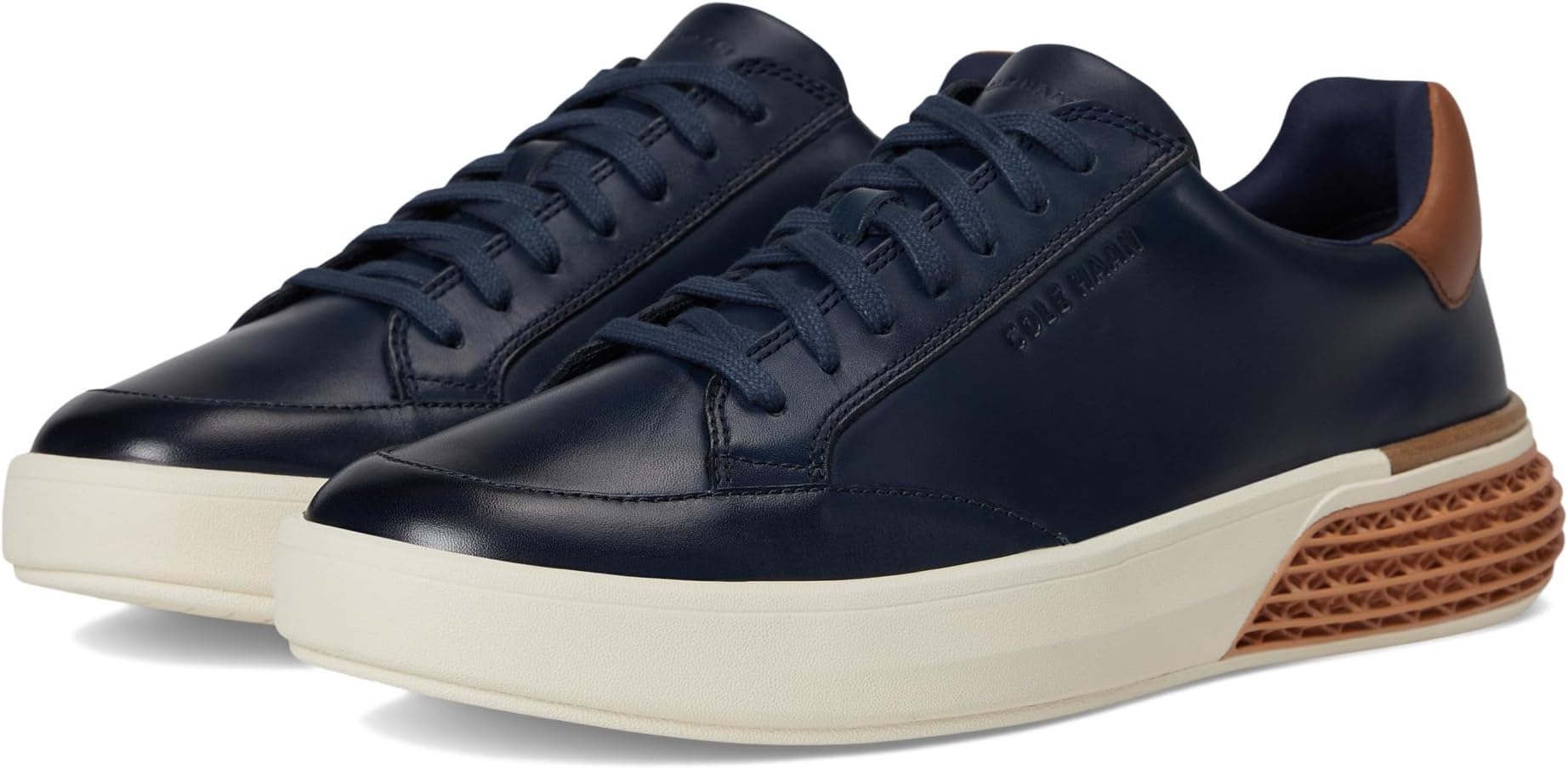 

Кроссовки Cole Haan Grandpro Halfcourt Skyweave Sneakers, цвет Navy Blazer/British Tan/Ivory