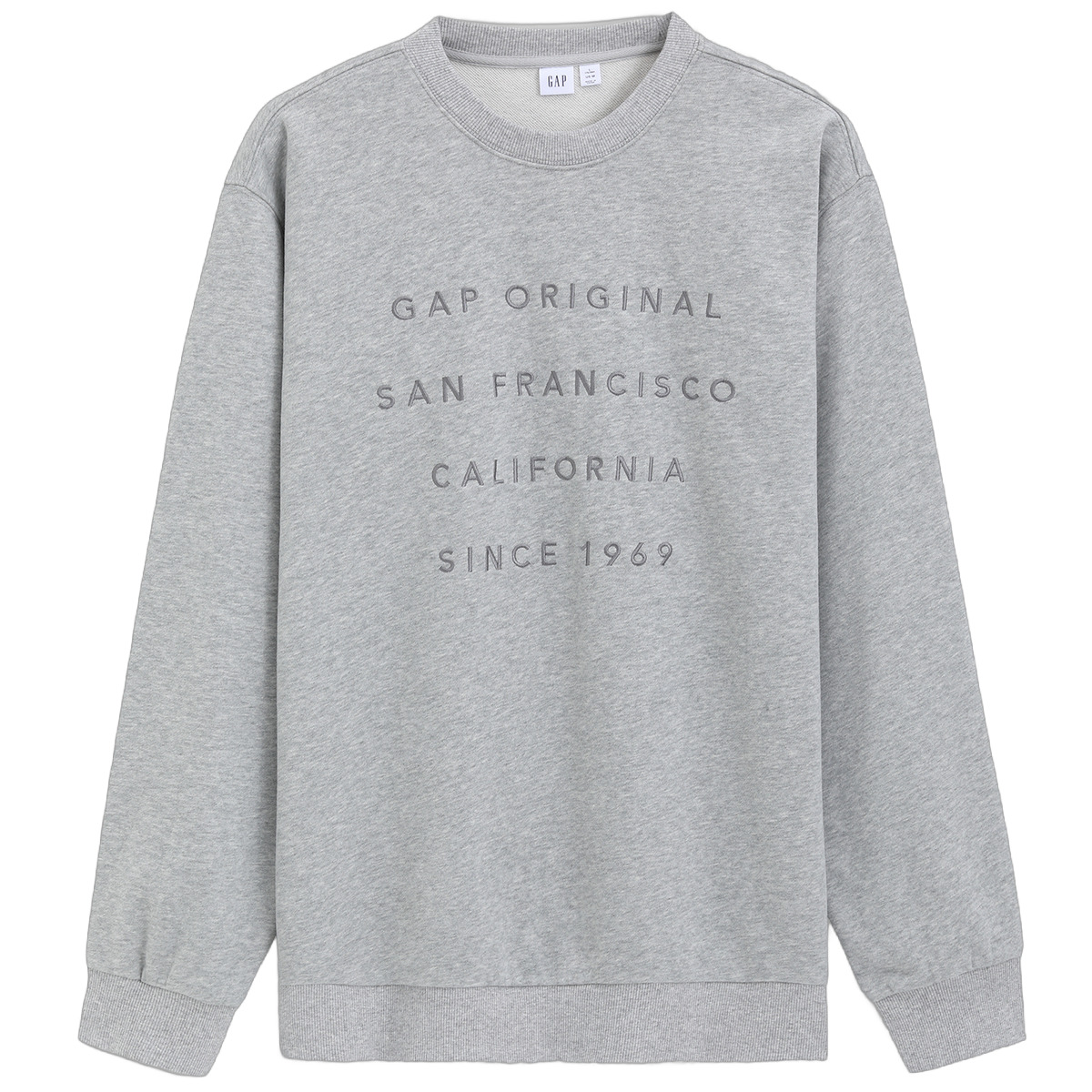 

Весенняя толстовка минимализм повседневный топ unisex GAP, светло-серый