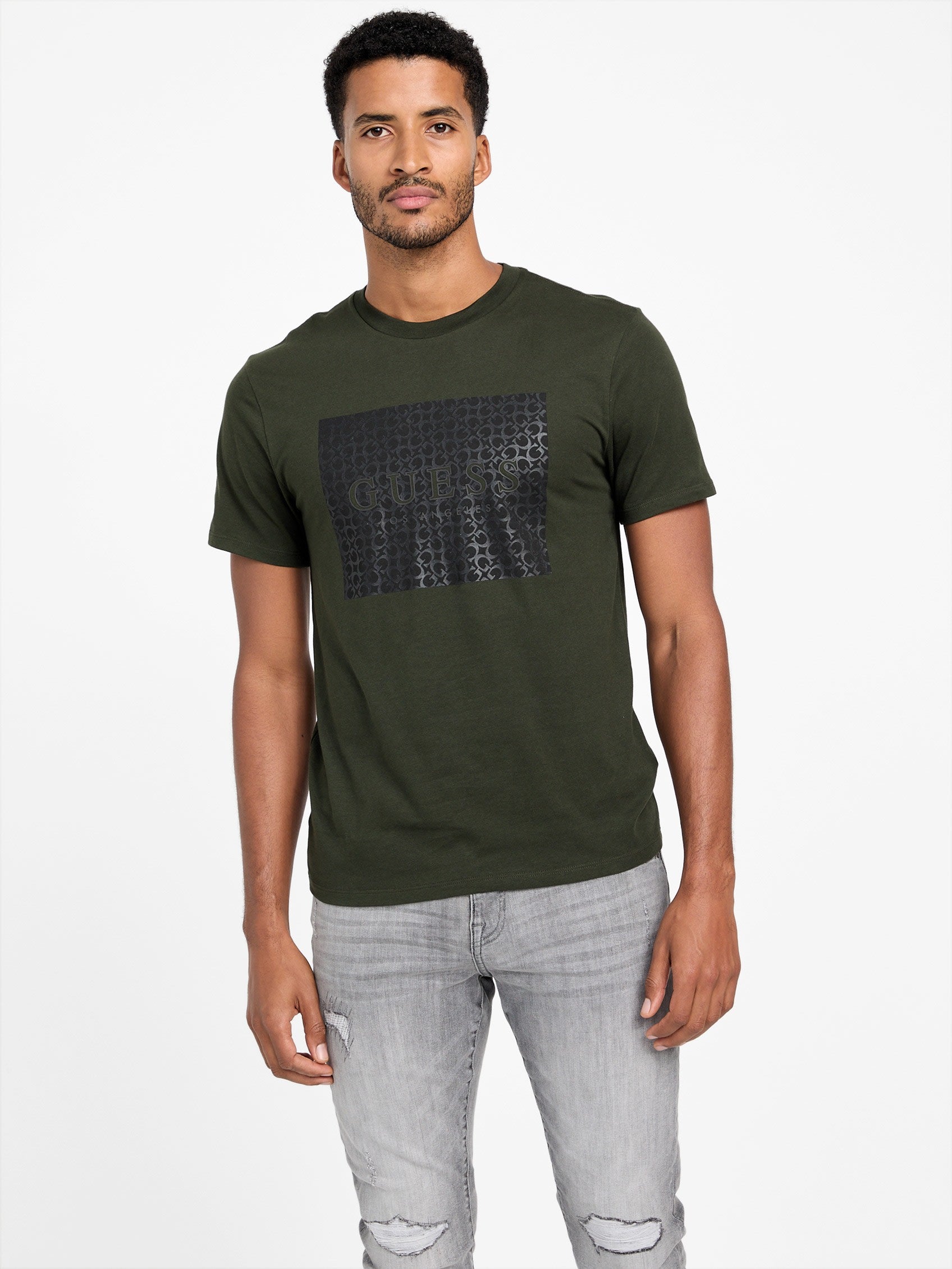 

Футболка с логотипом Eco Birch Guess Factory, цвет hunter green
