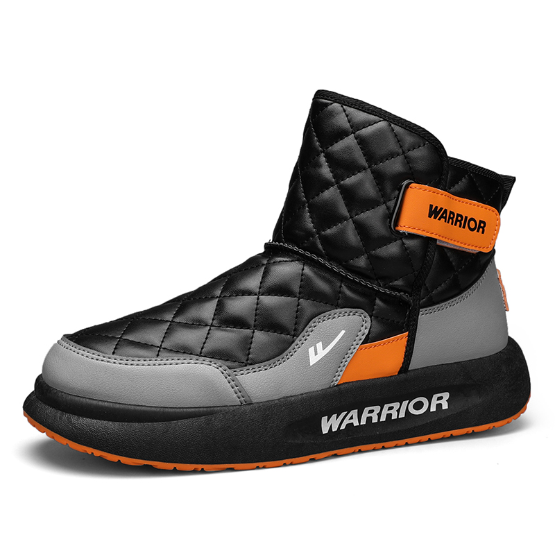 

Короткие зимние ботинки Warrior с термоабразивным покрытием, мужские, черные, серые, оранжевые, Черный, Короткие зимние ботинки Warrior с термоабразивным покрытием, мужские, черные, серые, оранжевые