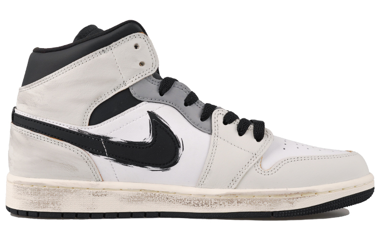 

Кроссовки Air Jordan 1 Vintage Basketball Shoes Men Mid-top Gray, светло-серый