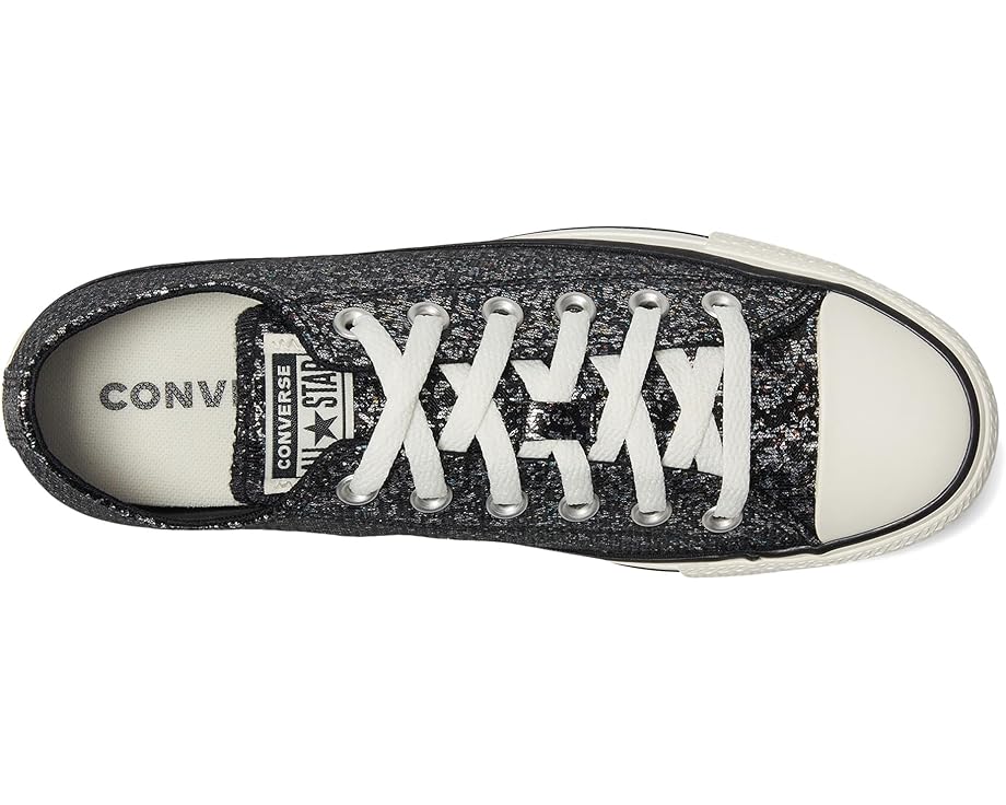 Кроссовки Converse Chuck Taylor All Star Low Top Glitter Sneaker, цвет Black/Egret/Black — фото 2