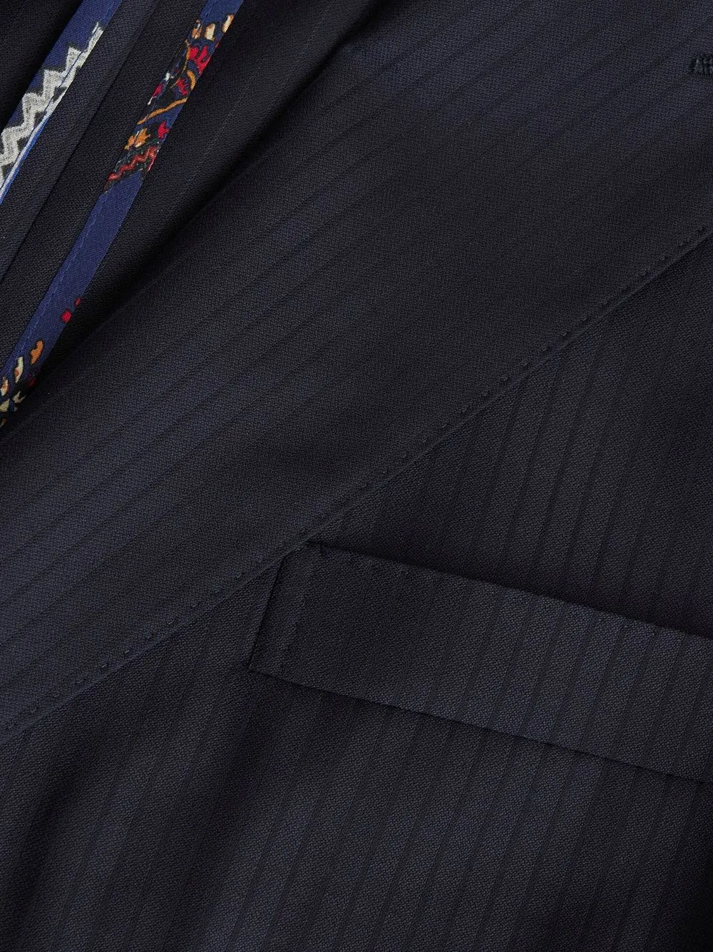 Двубортный пиджак в тонкую полоску ETRO, черный — фото 3