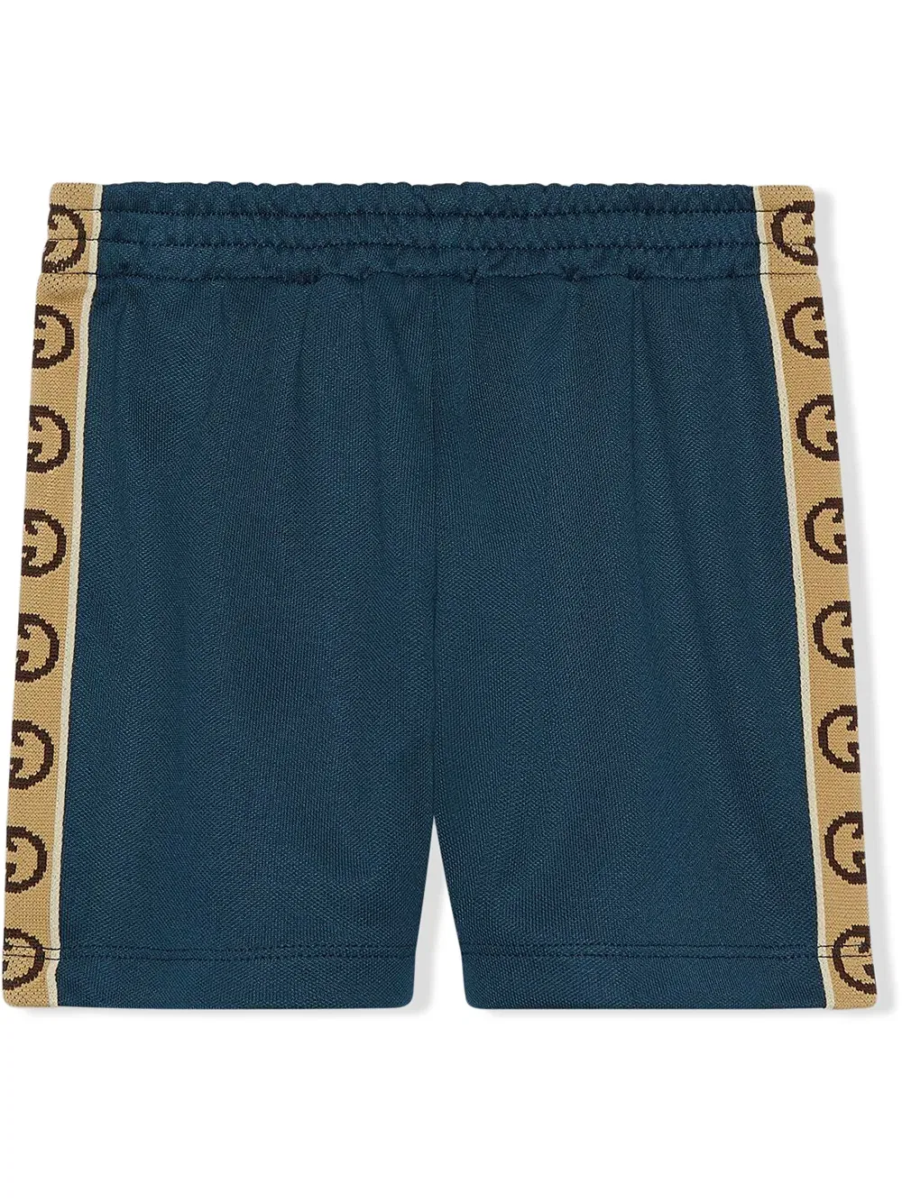 Технические трикотажные брюки с переплетенными буквами g Gucci Kids, синий — фото 2