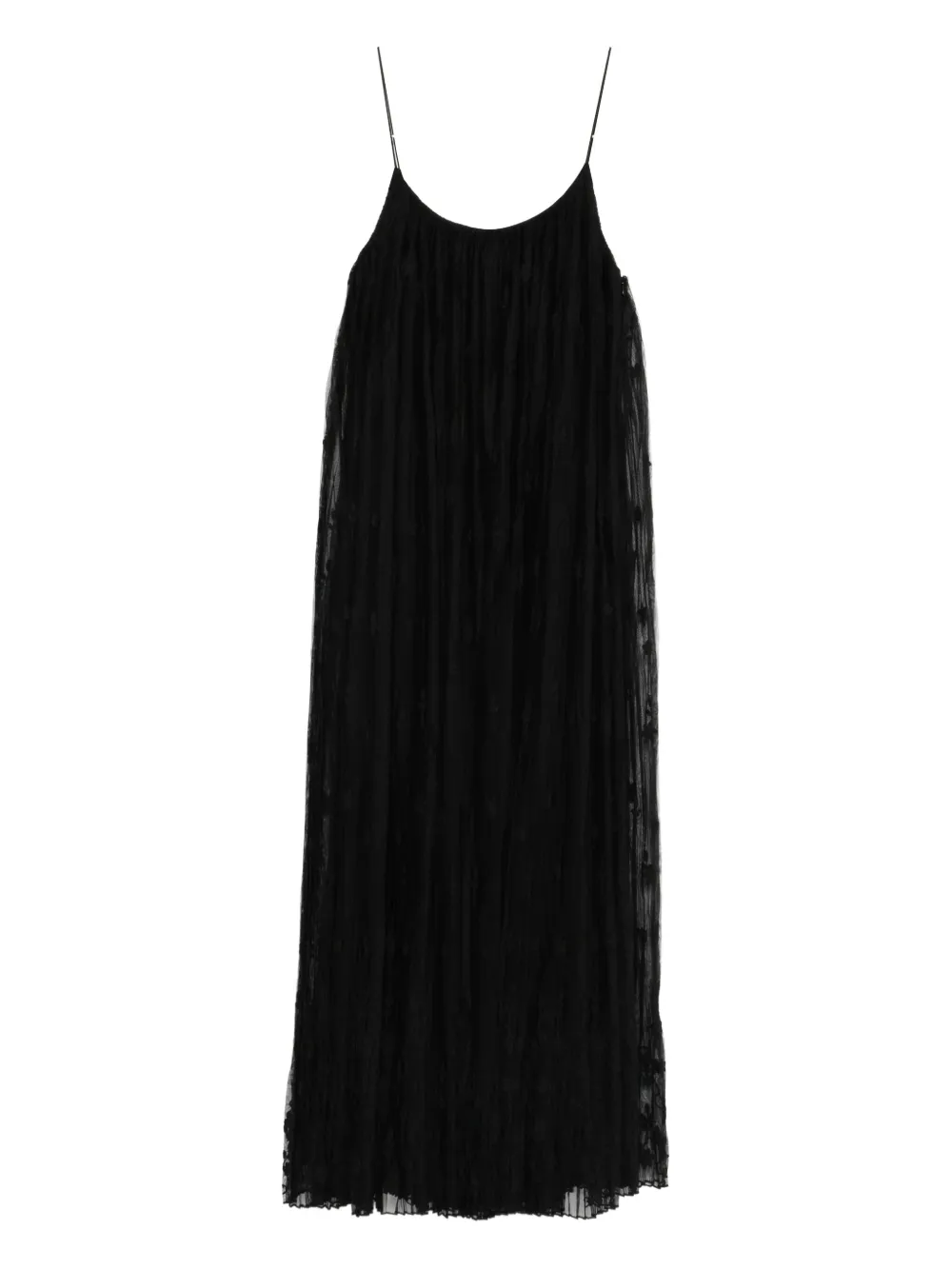 

Платье миди из цветочного тюля TOTEME, черный