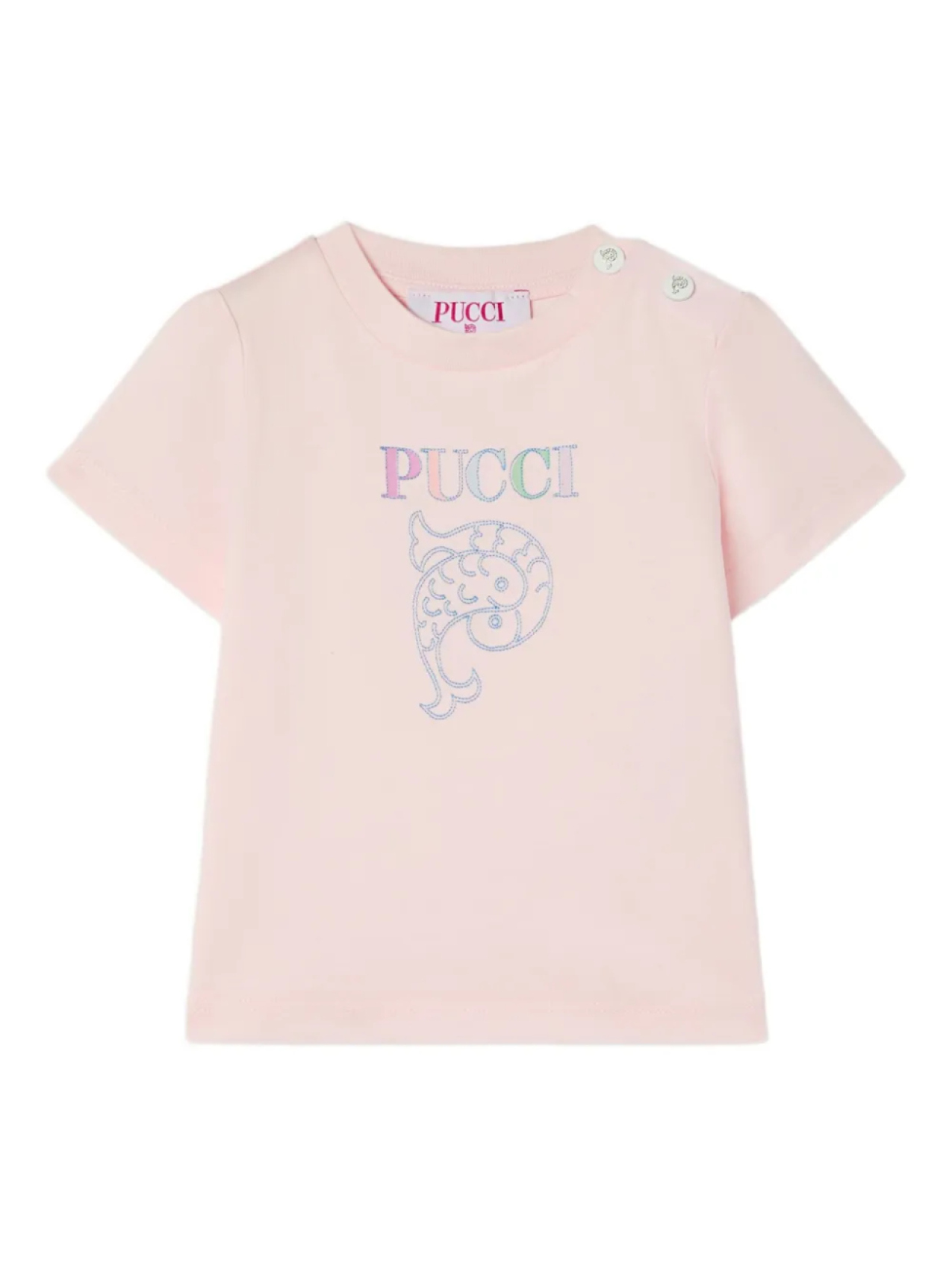 

Футболка с логотипом PUCCI Junior, розовый