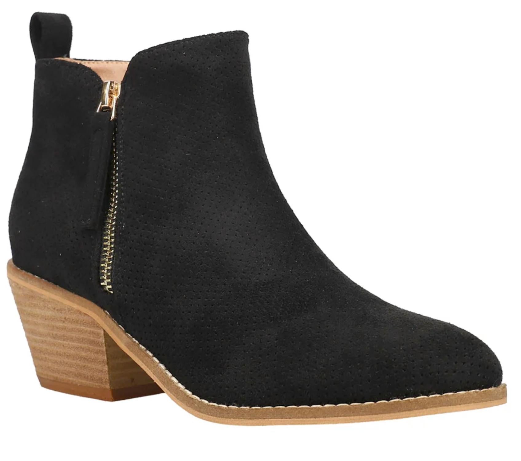 Женские массивные ботинки Spooktacular в черной замше Corkys Footwear — фото 3