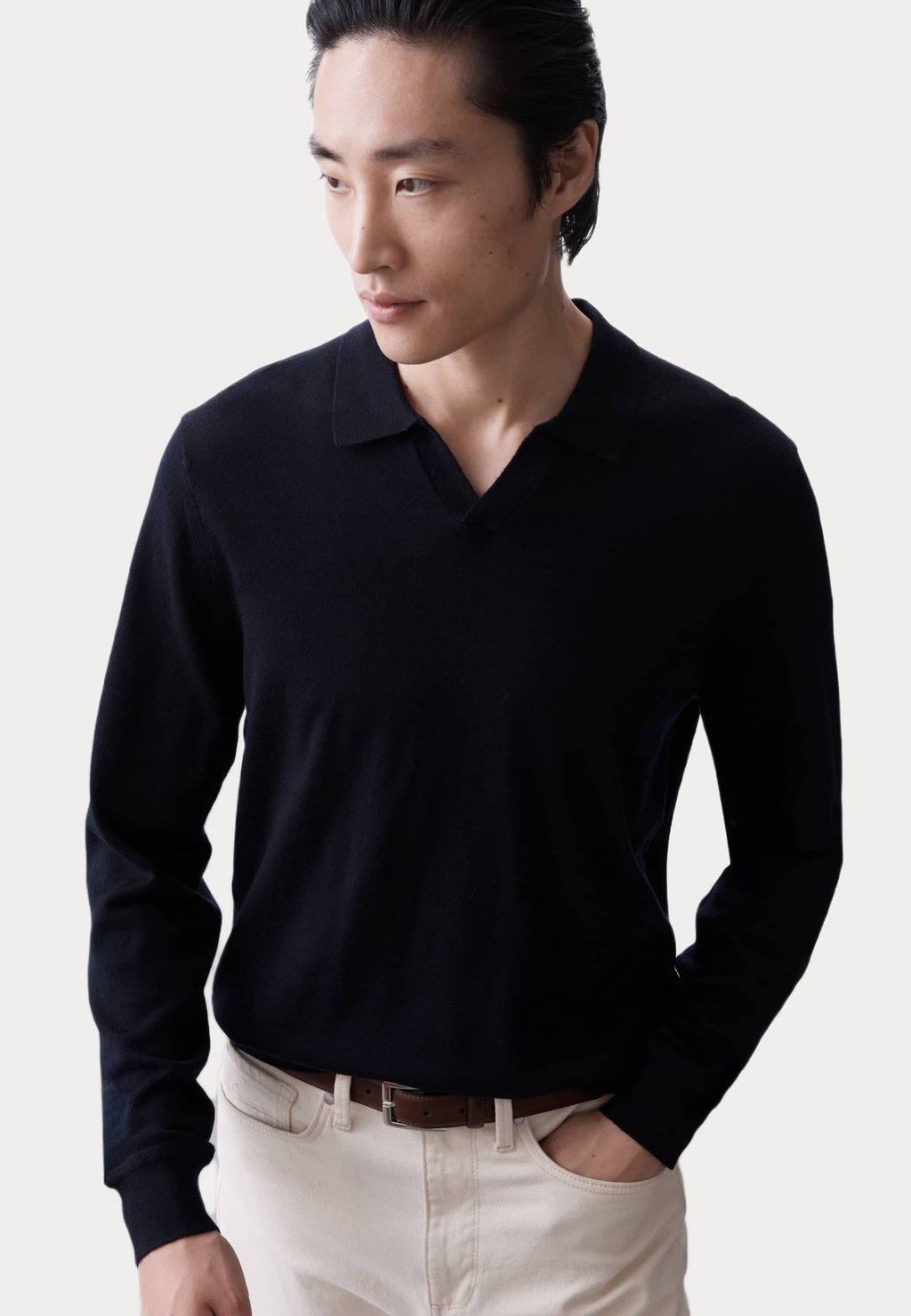 

Рубашка поло PURE EXTRA FINE Marks & Spencer, темно-синий