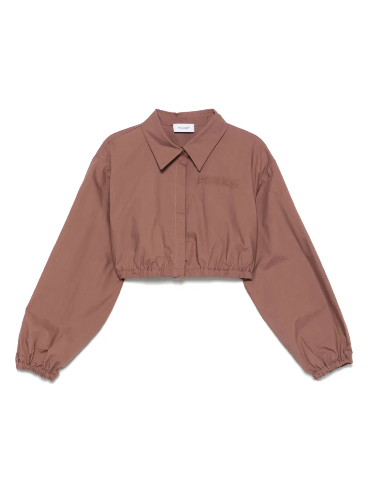 

Pinko Kids куртка с вышитым логотипом, коричневый