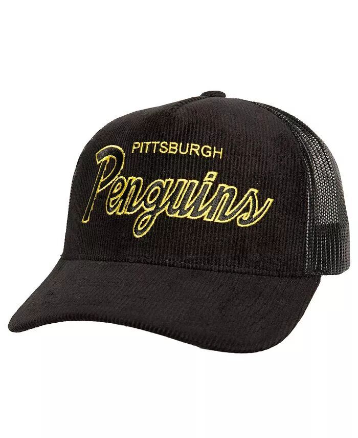 

Мужская черная регулируемая шляпа Pittsburgh Penguins Times Up Classic со шнурком и регулируемой головкой Mitchell & Ness, черный