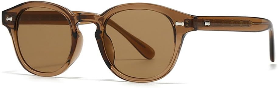 

Женские солнцезащитные очки с круглыми линзами в стиле панк с заклепками, защита от ультрафиолета UV400, для занятий спортом на открытом воздухе, бега и путешествий UYPTK, C4 Tea