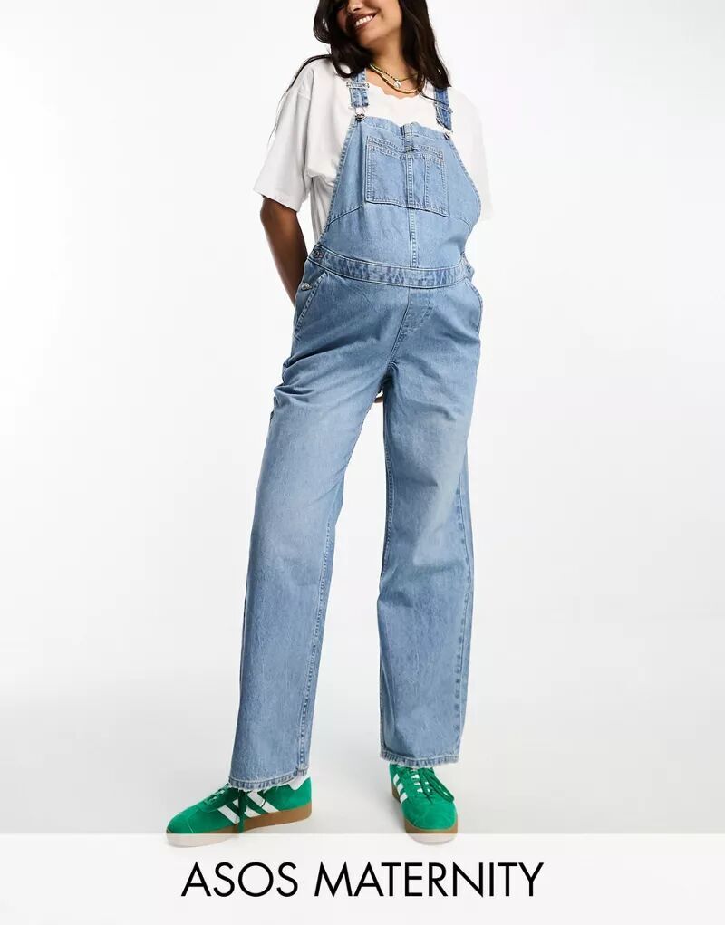 

Синий джинсовый комбинезон ASOS DESIGN Maternity