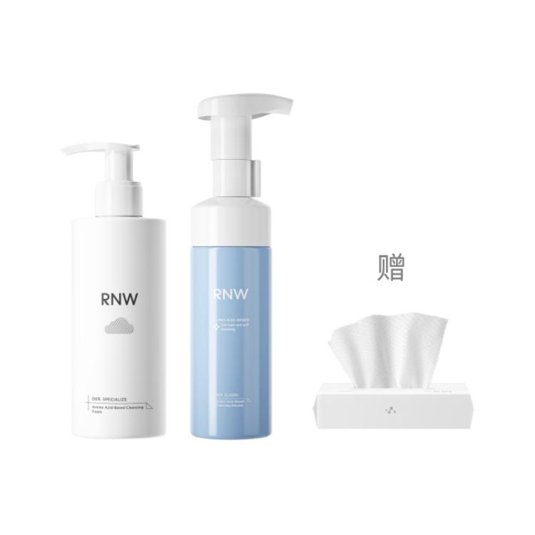 

Cloud Amino Acid Self Foaming Facial Cleanser, очищающее средство с увлажнением и гидратацией, 200 г/200 г*2 RNW, self-foaming cleansers 200g+cleansers mousse 150ml (comes with facial cleansing wipes 1 pack)