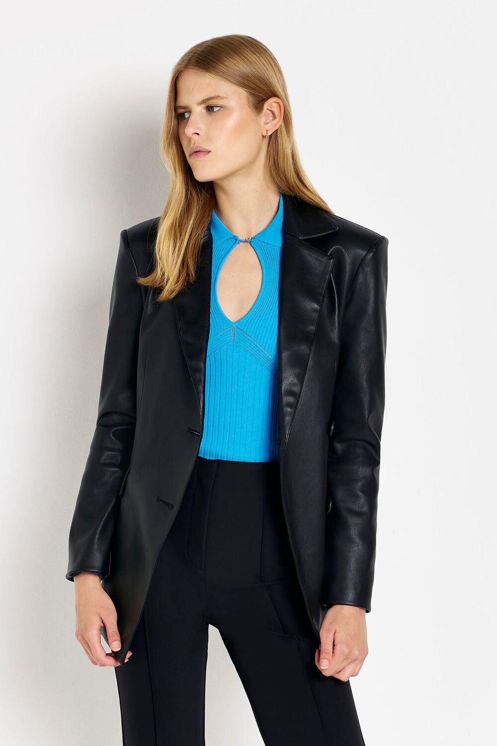 

Пиджак с тонкой талией River Island, черный