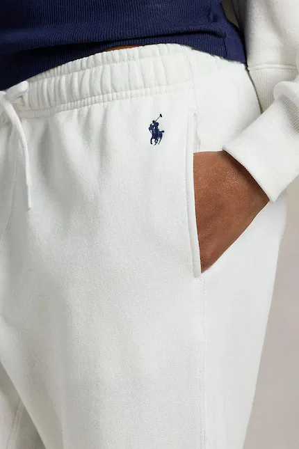 Спортивные штаны свободного кроя Polo Ralph Lauren, белый — фото 4