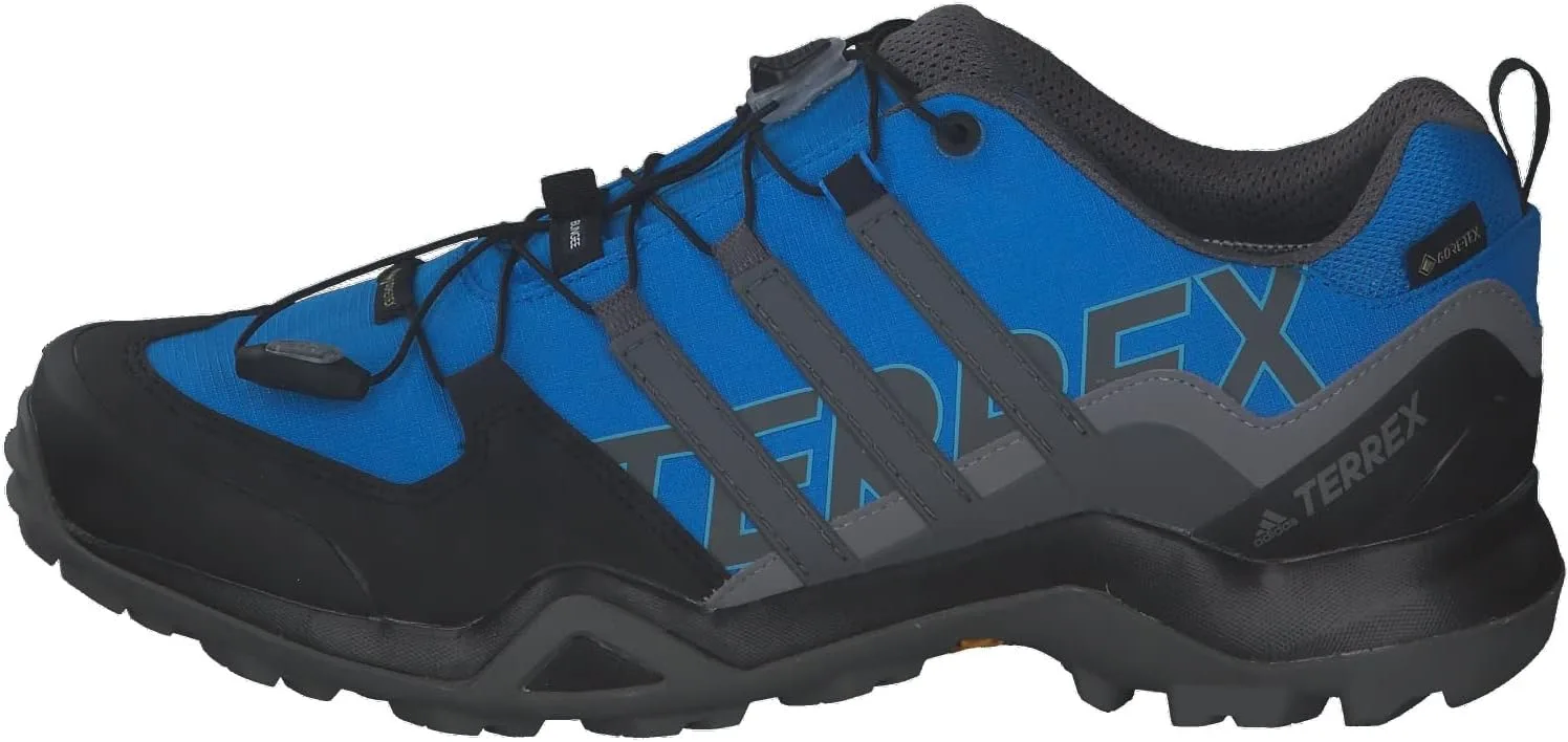Мужские походные кроссовки Adidas Terrex Swift R2 Gore-tex, черный/синий/серый — фото 2