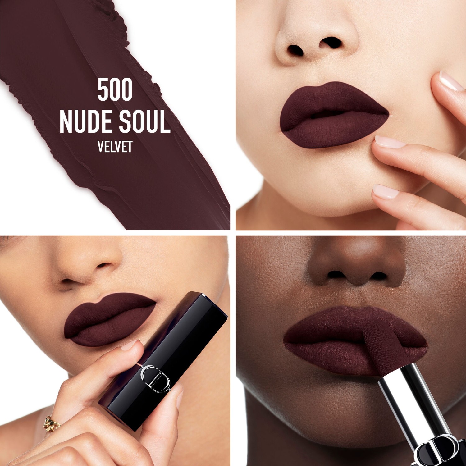 Помада для губ rouge dior velvet refill Dior, 500 - nude soul, вес 3.5 гр. — фото 2