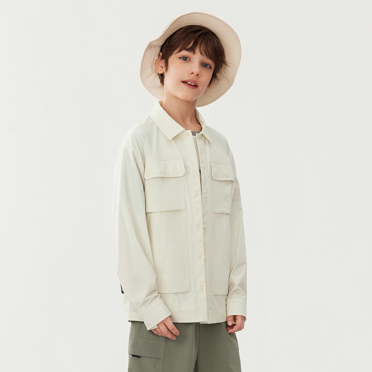 FILA KIDS Быстросохнущие футболки milk foam white для подростков — фото 3