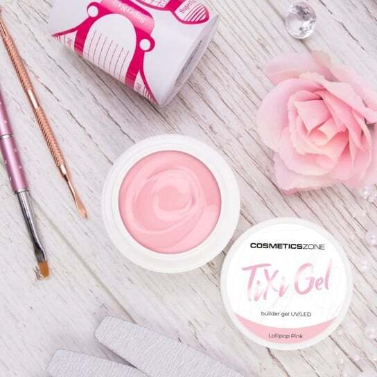 Жидкий гель для наращивания памяти грязно-розовый UV LED Lollipop Pink 50мл Cosmetics Zone — фото 4