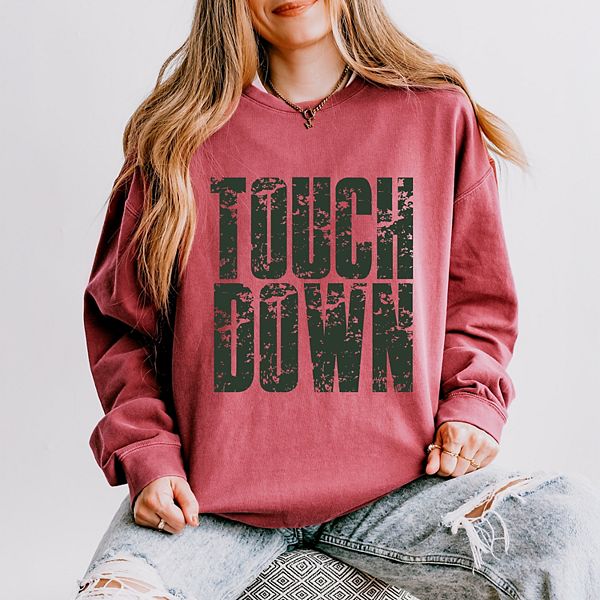 

Футболка Touch down block distressed - женская легкая окрашенная в стиле garment dyed Simply Sage Market, Crimson, Зеленый, Футболка Touch down block distressed - женская легкая окрашенная в стиле garment dyed Simply Sage Market, Crimson