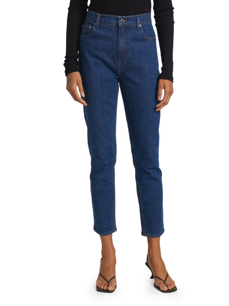 

Укороченные джинсы Eden High Rise Slim Fit Derek Lam 10 Crosby, цвет Dark
