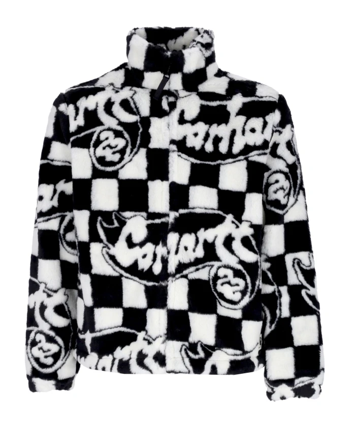 

Флисовая куртка со стоячим воротником, жаккардовая/черная. Carhartt Wip, черный
