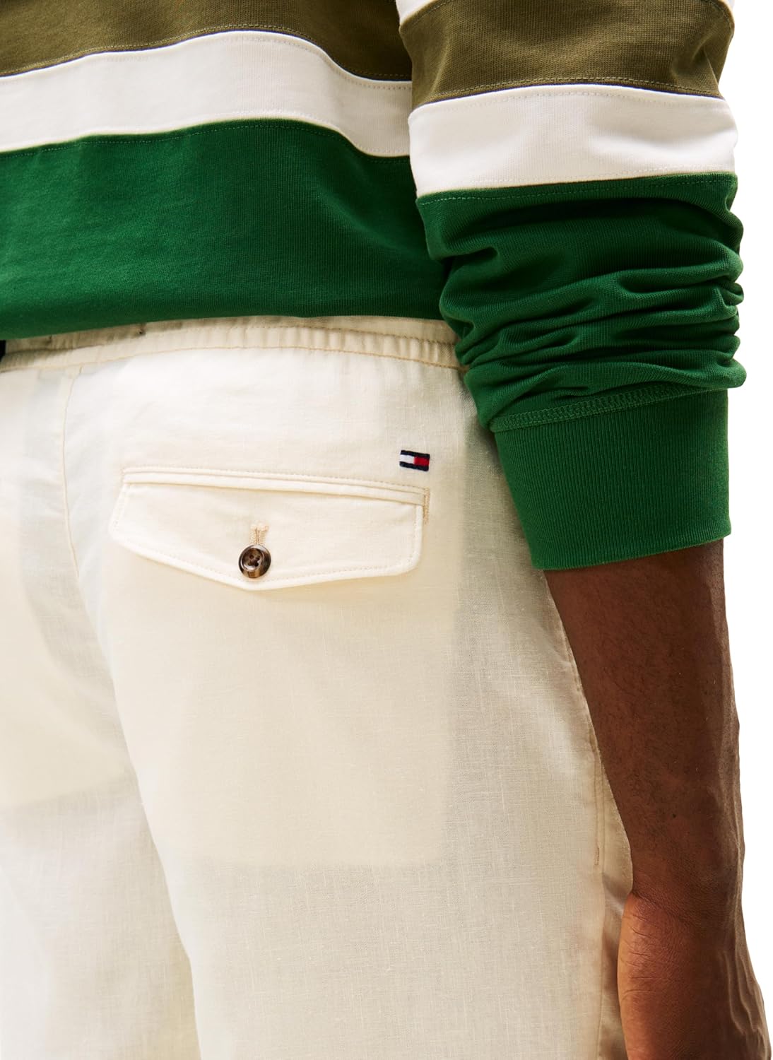 Мужские летние льняные шорты Tommy Hilfiger 10 дюймов свободного кроя, Calico — фото 2