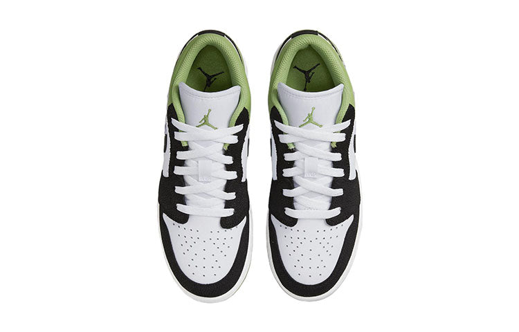Кроссовки (GS) Air Jordan 1 Low SE 'Floral', зеленый — фото 4