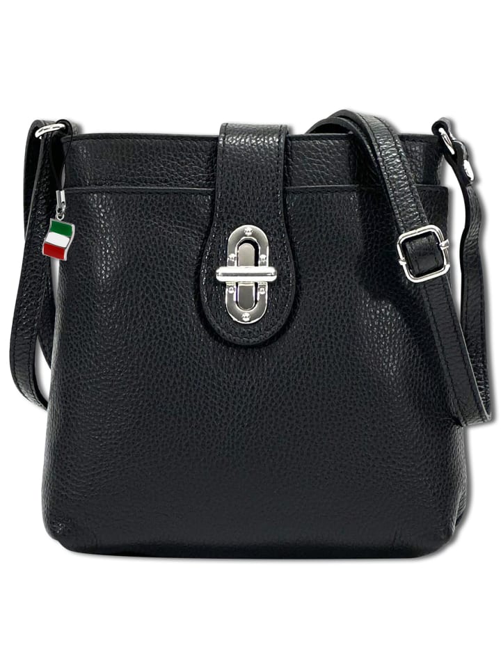 

Наплечная сумка Florence Umhängetasche Leder schwarz ca. 22cm