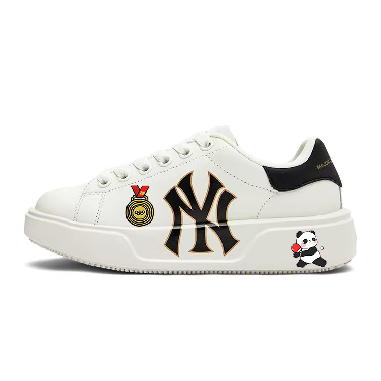 

Кроссовки MLB Chunky Classic Skateboarding Shoes Unisex Low-top Beige/Black, бежевый/черный