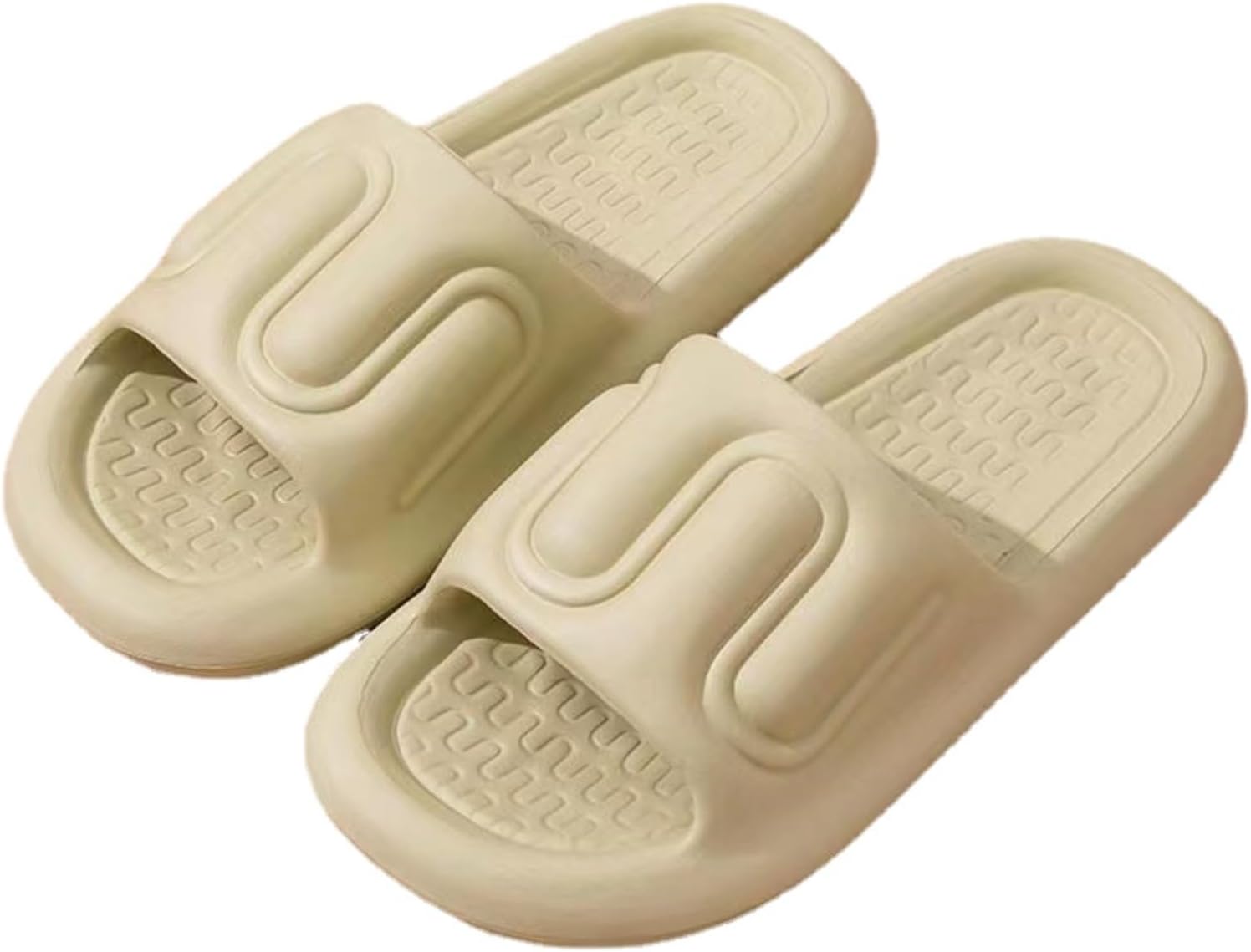 

Тапочки-подушечки для женщин и мужчин, шлепанцы, сандалии для душа, шлепанцы Cloud Slides с толстой амортизирующей подошвой Srdmuph, зеленый