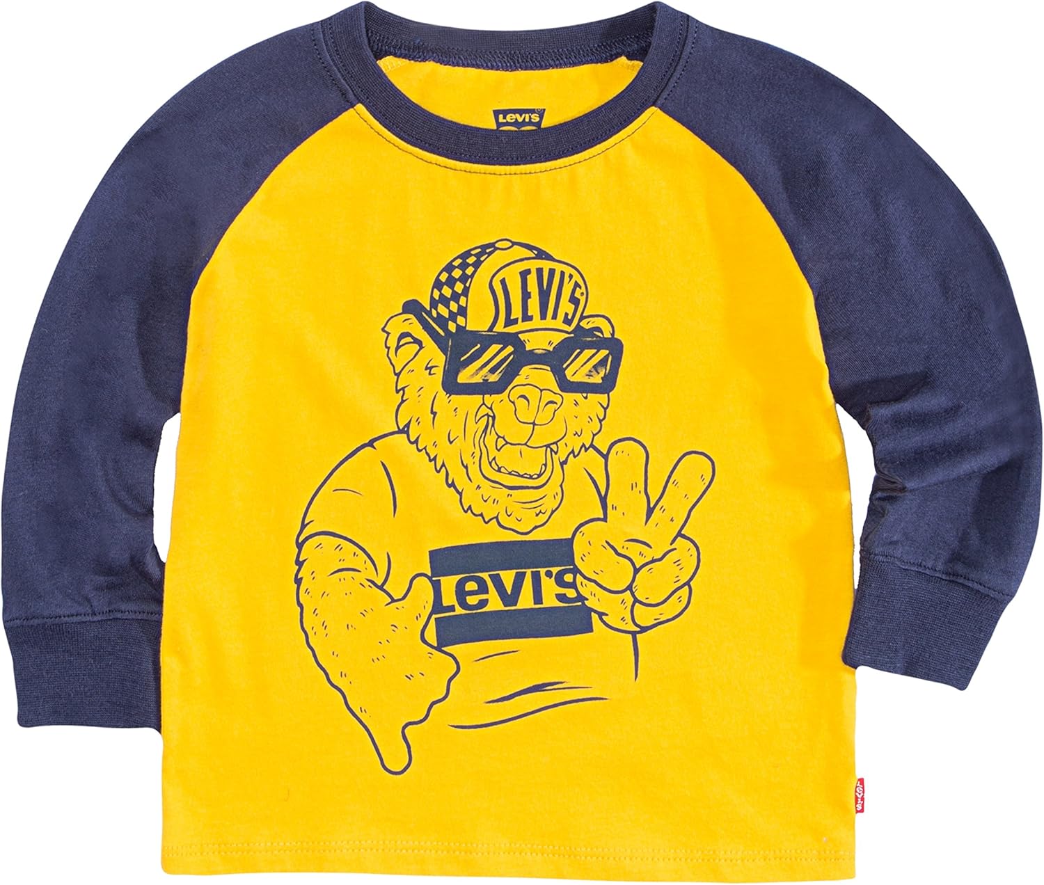 

Футболка с длинным рукавом и принтом Levi's для мальчиков и малышей, Navy/Yellow