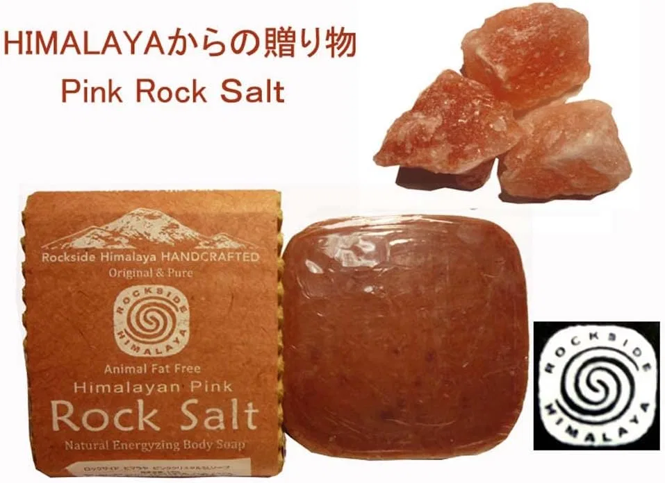 Мыло Himalayan Pink Crystal Salt Rockside Himalaya, 100 г x 3, розовое — фото 2