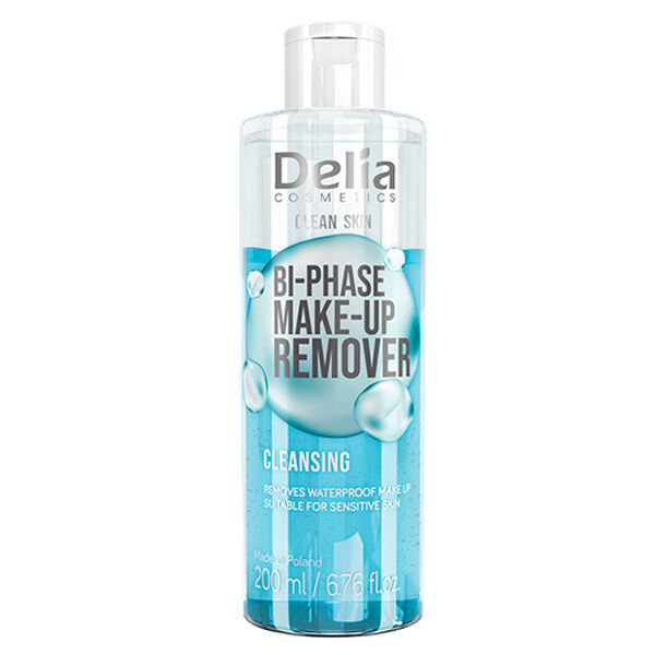 

Двухфазное средство для снятия макияжа с лица и глаз, 200 мл Delia Clean skin