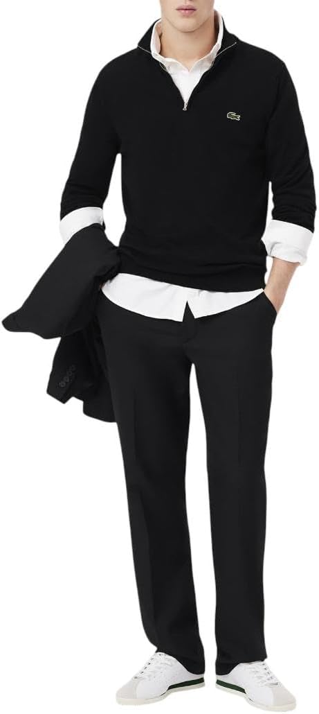 Lacoste мужская классическая оксфордская рубашка из хлопка, Blanc — фото 4