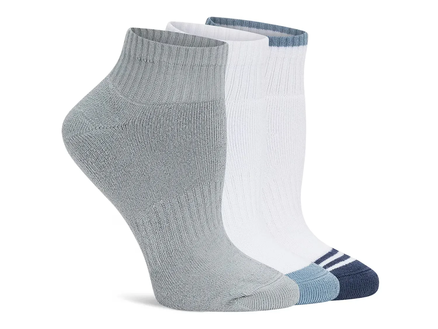 

Женские носки до щиколотки - набор из 3 пар Lemon, White/Blue