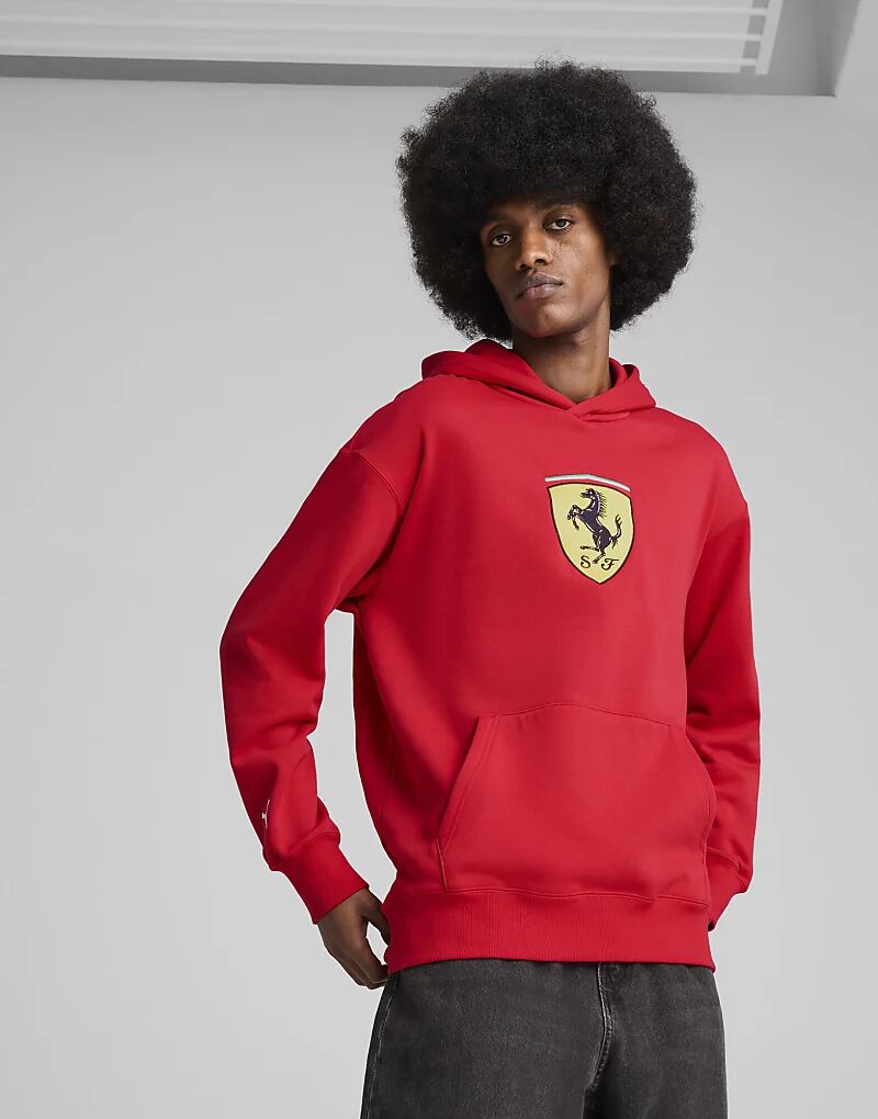 

Толстовка Puma Scuderia ferrari hp race big shield hoodie цвета rosso corsa